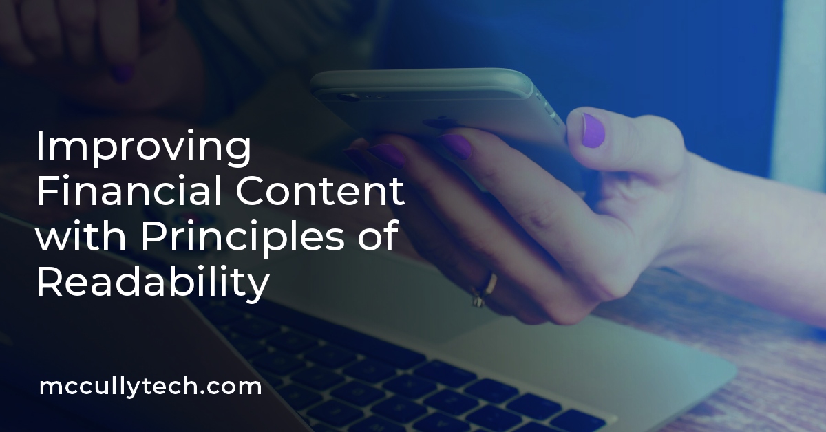 Improving Financial Content with Principles of Readability